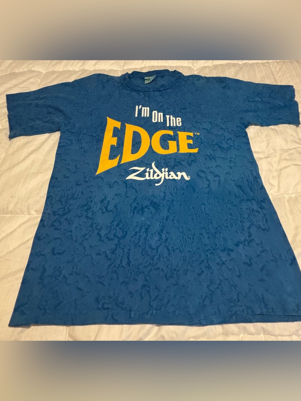 Vintage Zildjian Cymbals Percussion “I’m on the Edge” T-Shirt Size XL